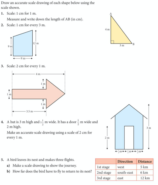 Solve Problems Involving Scale Drawings Worksheet.pdf Scale Drawings Worksheet With Answers 812071 | Scale Drawing Maths