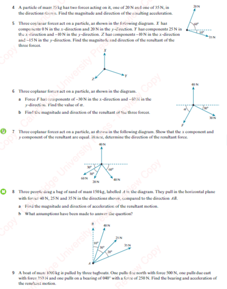 9709. Mechanics 1. 2D Dynamics (Resolving Forces) – Maths with David