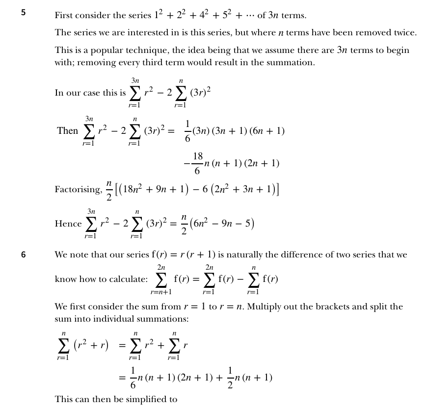 Series Core Pureformulas 9231. Pure 1. Summation of Series. Exercise 1. – Maths with David