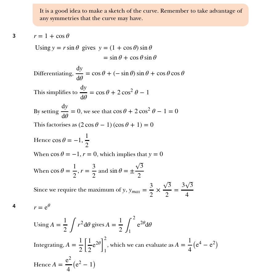 9231. Pure 1. Polar Coordinates. Exercise 2 – Maths with David