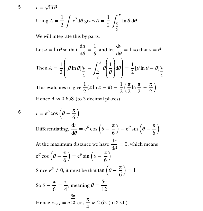 9231. Pure 1. Polar Coordinates. Exercise 2 – Maths with David