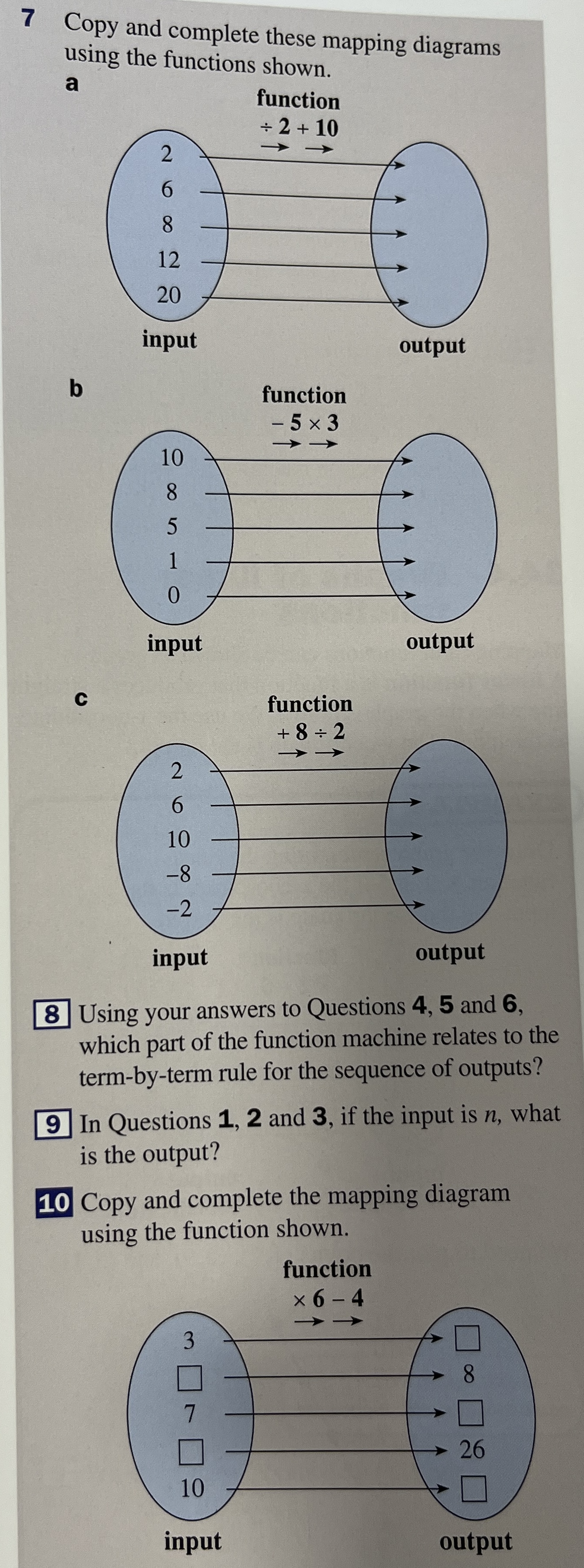 Year 7. Function Machines – Maths with David