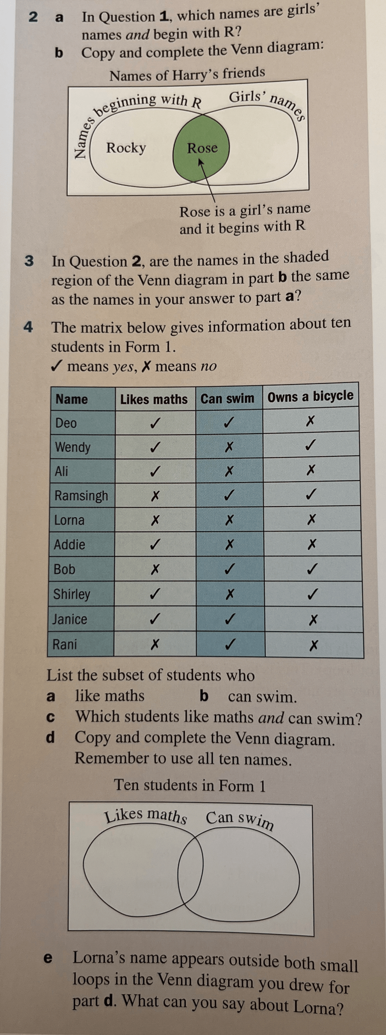 Year 7. Intersection – Maths with David