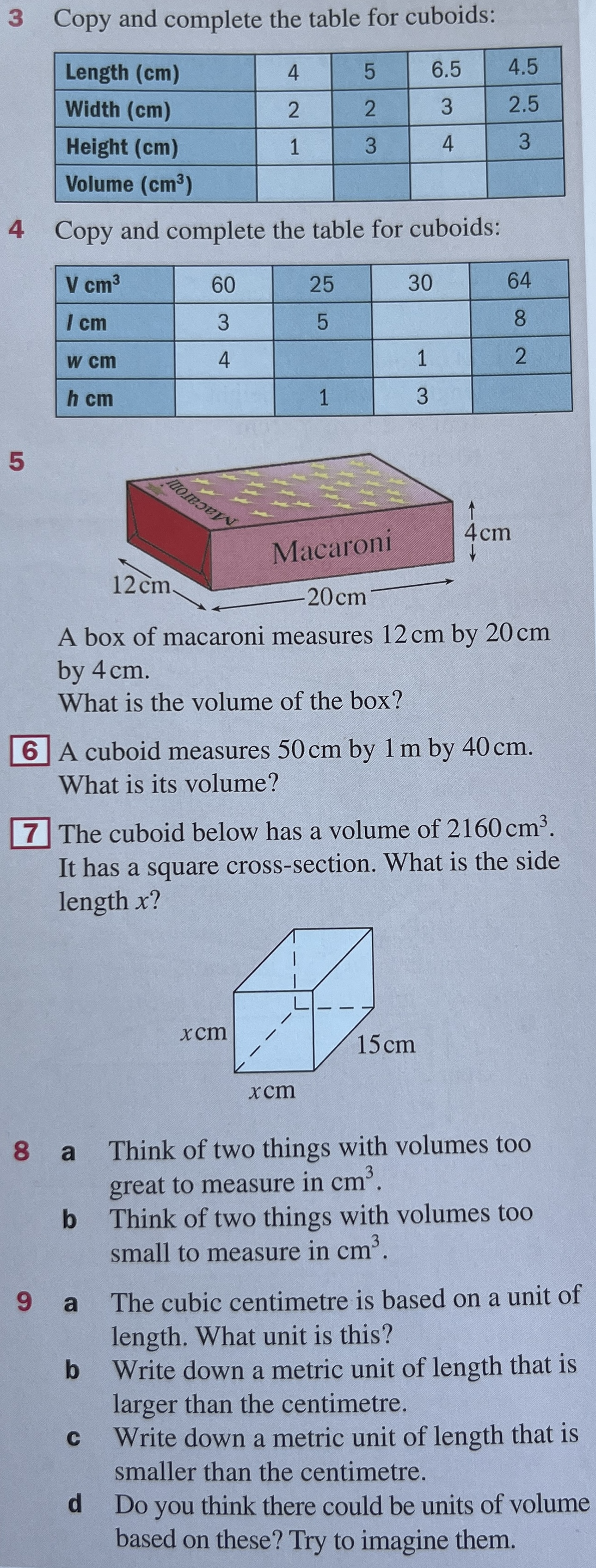 Year 7. Volume – Maths with David