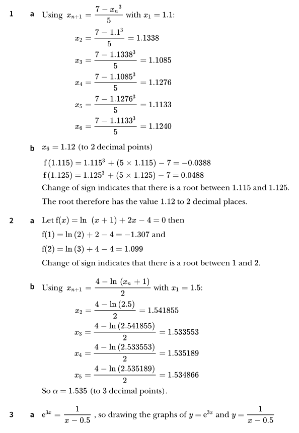 9209. P3. Numerical Solutions. Exercise 2 Worked Solutions – Maths with ...