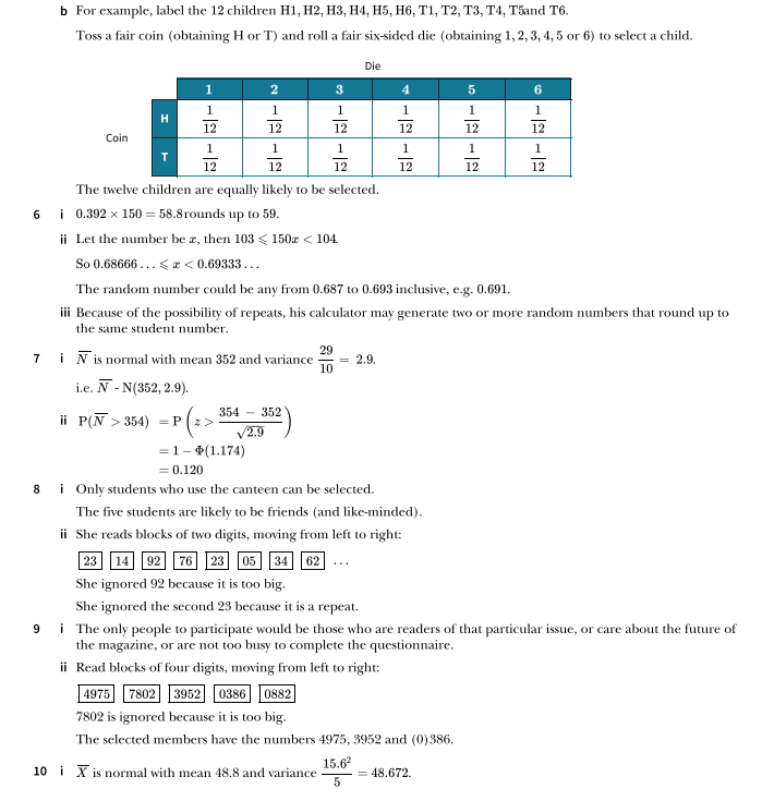Sampling Problems Maths 9709. S2. Sampling. Miscellaneous Worked Solutions – Maths with David